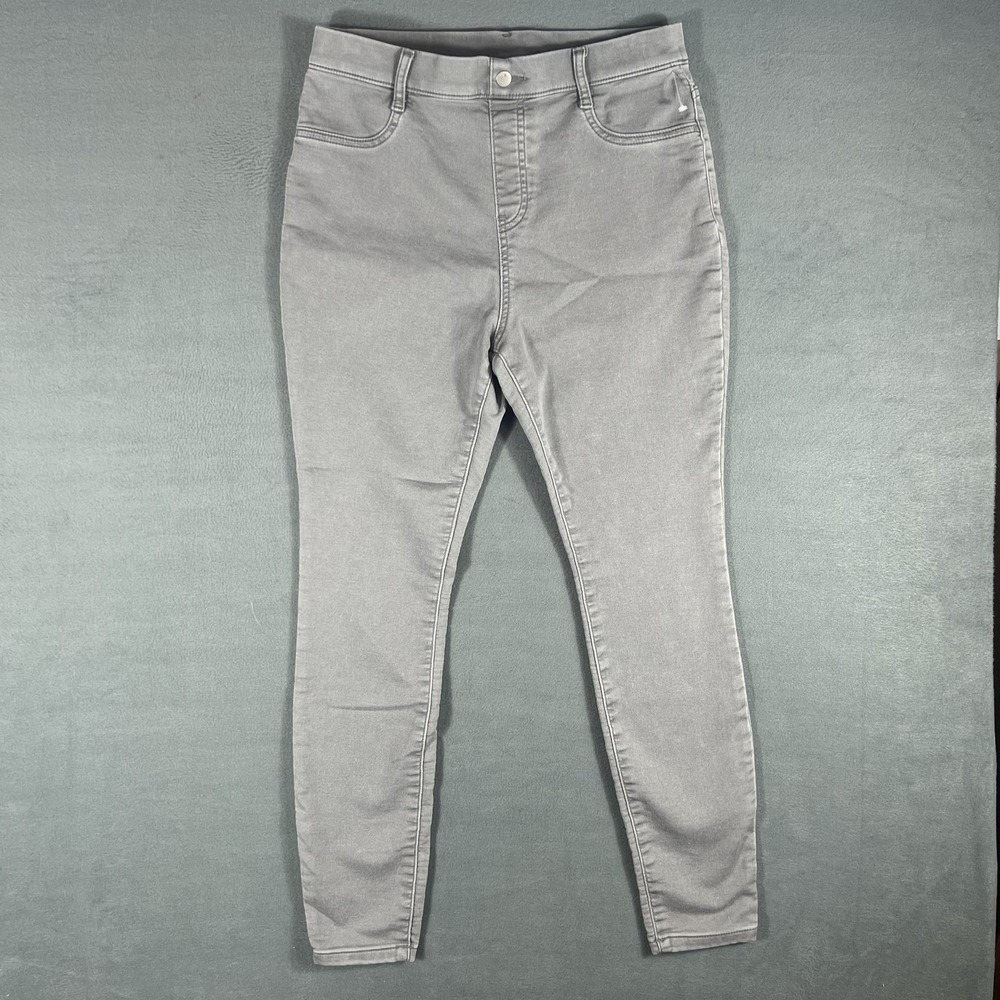 Time and Tru Women's M (8-10) High Rise Skinny Jeans Gray Stretch Pants Casual